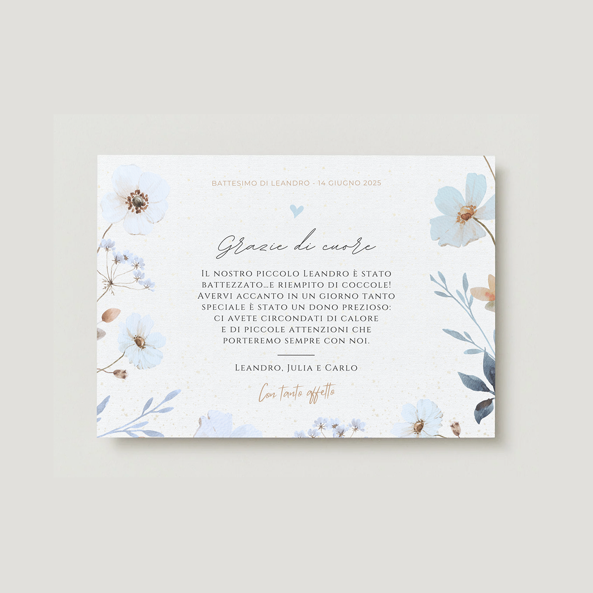 Carta di ringraziamento